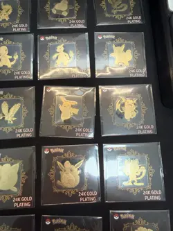 Korean Pokemon 24K Gold Plated Sticker Lot 49 Popping Candy (No Mew) - Image 5