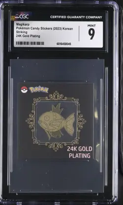 CGC 9 Magikarp Candy Stickers 24K Gold Plating Pokemon - Image 1