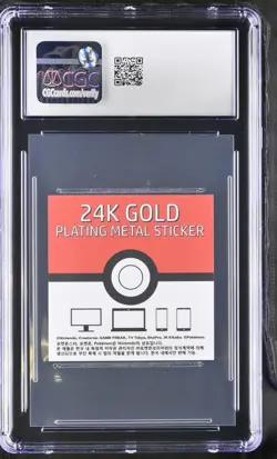 2023 Pokemon Psyduck 24k Plated Sticker Korean Striking Candy CGC 10 Graded - Image 4