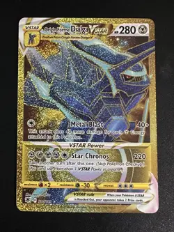 Origin Forme Dialga VSTAR 210/189 Pokemon Astral Radiance Gold Secret Rare NM - Image 1