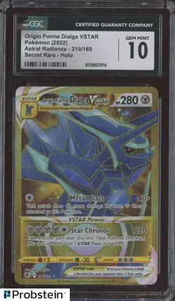 2022 Pokemon TCG Astral Radiance #210/189 Origin Forme Dialga Vstar Holo CGC 10 - Image 1