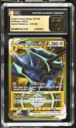 CGC 10 PRISTINE Origin Forme Dialga VSTAR 210/189 Astral Radiance Secret Pokemon - Image 1