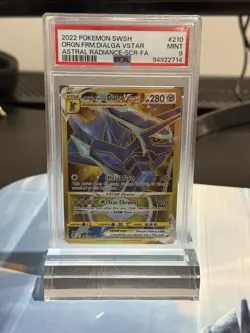 2022 Pokemon #210/189 Origin Forme Dialga VSTAR Astral Radiance PSA 9 - Image 1