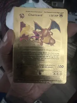 1999 Pokemon Charizard Gold Foil Textured Card 4/102 - Image 2