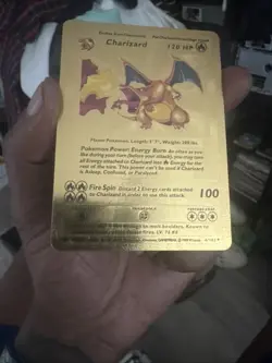 1999 Pokemon Charizard Gold Foil Textured Card 4/102 - Image 3