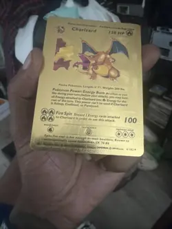 1999 Pokemon Charizard Gold Foil Textured Card 4/102 - Image 4