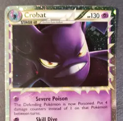 Crobat Prime 84/95 HGSS Unleashed Super Ultra Rare Holo Pokemon Card MP See Pics - Image 3