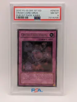 Yu-Gi-Oh! Crush Card Virus Ultimate Rare 1st Ed - Duelist Pack Kaiba PSA 8 - Image 1