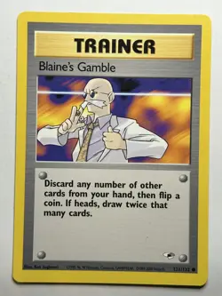 Blaine's Gamble Gym Heroes 121/132 LP Pokemon Card - Image 1
