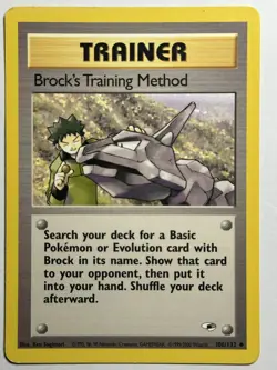 Brock's Training Method Gym Heroes 106/132 MP-LP Pokemon Card - Image 1