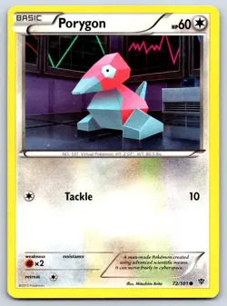Porygon - BW Plasma Blast 72/101 Black White Mitsuhiro Arita Pokemon Card MP - Image 1