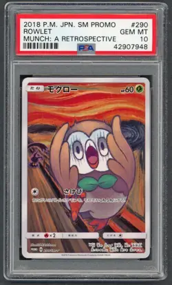Pokemon Cards - PSA 10 Rowlet 290/SM-P - JPN Munch Promo - GEM MT - PSA10 - Image 1