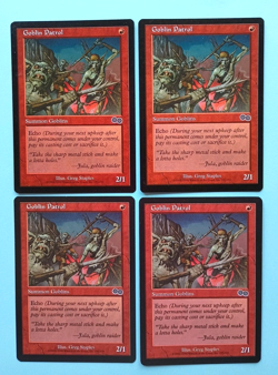 Magic the Gathering MTG Urza's Saga GOBLIN PATROL X 4 LP/EX C 1998 Nice! - Image 1