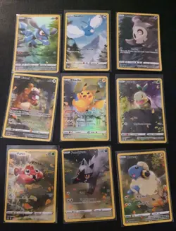 LP Pokemon TCG Crown Zenith Galarian Gallery NM Full Art Set 9 GG26 GG34 Pikachu - Image 1