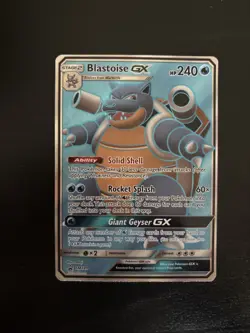 Pokemon TCG Blastoise GX Full Art Holo Black Star Promo SM189 - Image 1
