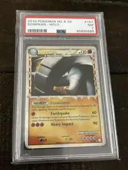 Pokemon 2010 HeartGold & SoulSilver Donphan Prime Holo #107/123 PSA 7 - Image 1