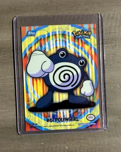 2000 Topps Pokemon Stick On #3 61 Poliwhirl Series 2 Chase TV Animation Sticker - Image 1