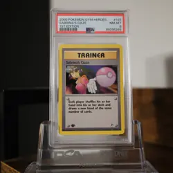 2000 Pokemon Gym Heroes Sabrina’s Gaze 1st Edition #125/132 PSA 8 - Image 1