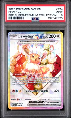 2025 POKEMON SVP EN-SV BLACK STAR PROMO #174 EEVEE EX PSA 9 - Image 1