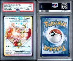 2025 POKEMON SVP EN-SV BLACK STAR PROMO #174 EEVEE EX PSA 9 - Image 3