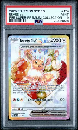2025 POKEMON SVP EN-SV BLACK STAR PROMO #174 EEVEE EX PSA 9 - Image 1