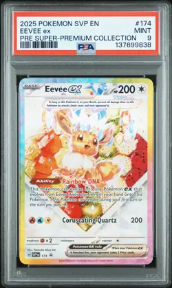 2025 POKEMON SVP EN-SV BLACK STAR PROMO #174 EEVEE EX PSA 9 - Image 1