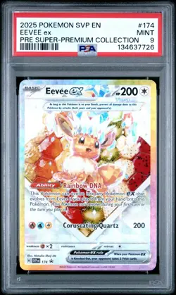 2025 POKEMON SVP EN SV BLACK STAR PROMO #174 EEVEE EX PSA 9 MINT - Image 1