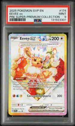 2025 POKEMON SVP EN-SV BLACK STAR PROMO #174 EEVEE EX PSA 9 - Image 1