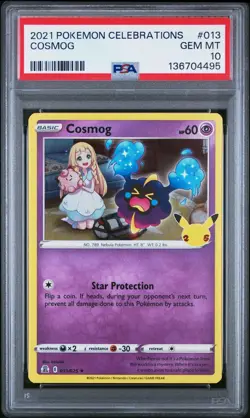 2021 POKEMON CELEBRATIONS #013 COSMOG PSA 10 - Image 1