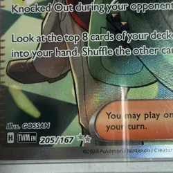 Pokemon TCG Hassel 205/167 S&V Twilight Masquerade Full Art Trainer Rare - Image 2