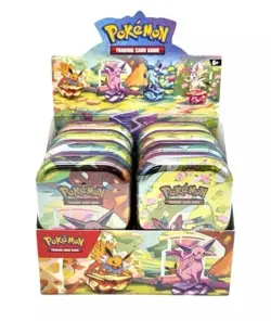 Pokemon Prismatic Evolutions Mini Tin Display Box Full Set 8 Tins - Fast Ship - Image 1