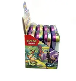Pokemon Prismatic Evolutions Mini Tin Display Box Full Set 8 Tins - Fast Ship - Image 4