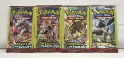 Pokemon TCG XY BREAKthrough 3-Card Mini Booster Packs Art Set Lot of 4 SEALED - Image 1