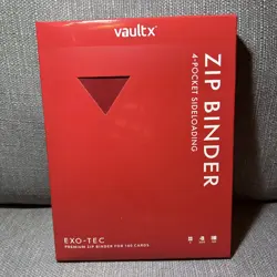 4 Pocket Trading Card Binder 160 Cards | Red Exo-Tec Zip Album TCG Folder - Image 1