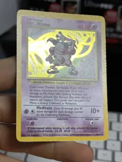 ERROR No Symbol Mr. Mime 6/64 Jungle 1999 Holo Rare WOTC Pokemon Card TCG - Image 5