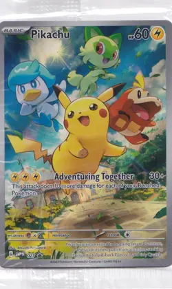 Pikachu 027 Sealed Promo SV: Scarlet & Violet Promo Cards Pokemon TCG - Image 1