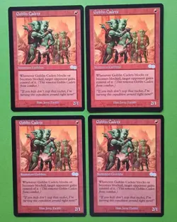 Magic the Gathering MTG Urza's Saga GOBLIN CADETS X 4 VLP/EX U 1998 Nice! - Image 1