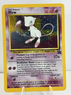 Mew 09/53 Wotc Black Star Promo Holo Rare Pokemon MP/CREASES *READ* - Image 1
