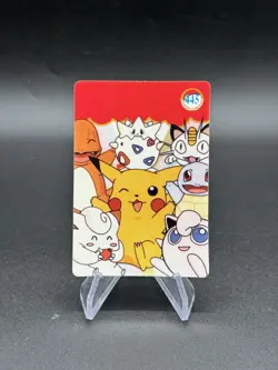 Pikachu Fishing Holo Pokemon Vintage Pocket Monster Vending Prism Sticker 447 - Image 2