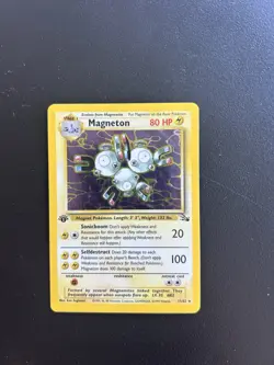 Magneton 11/62 Fossil 1st Edition Holo Vintage Pokemon - Image 3