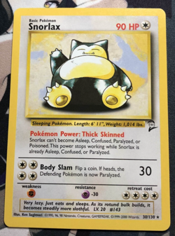 Snorlax 30/130 Base Set 2 - Regular Rare Pokemon TCG Excellent Condition - Image 1
