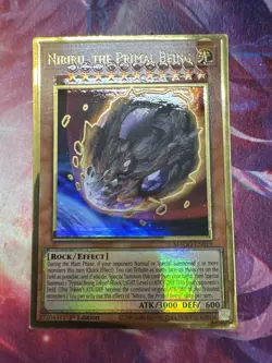 MISPRINT Yugioh Nibiru the Primal Being MAGO-EN019 - MAXIMUM GOLD 1st Edition NM - Image 1