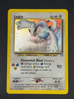 Pokemon - Lugia - 9/111 Neo Genesis - Holo Rare - WOTC Vintage - Damage(Crease) - Image 1