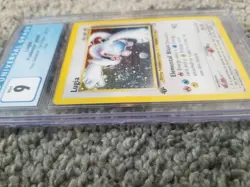 Pokemon TCG Lugia 9/111 Neo Genesis 1st Edition Holo Swirl Vintage Mint Rare - Image 4