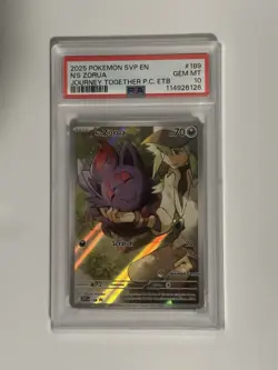 N's Zorua Journey Together Pokemon Center Stamped Promo PSA 10 - Image 1