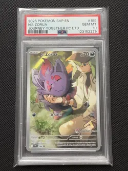 PSA 10 N’s Zorua Pokemon Center Journey Together ETB Promo Pokemon Card #189 - Image 1