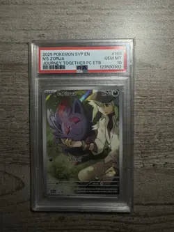 PSA 10 N’s Zorua #189 Journey Together Pokemon Center Stamp Promo - Image 1
