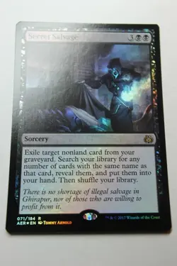 MTG Secret Salvage x1-Foil -Aether Revolt-Lightly Played - Image 1