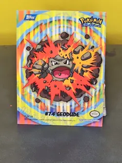 2000 Topps Pokemon TV Animation Edition Stick-ons #74 Geodude, 7 Of 10 - Image 1