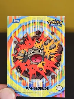 2000 Topps Pokemon TV Animation Edition Stick-ons #74 Geodude, 7 Of 10 - Image 3